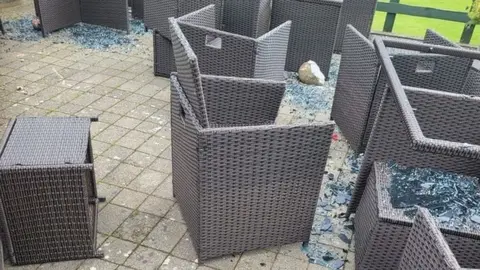 Penrith Cricket Club Glass smashed and chairs over-turned