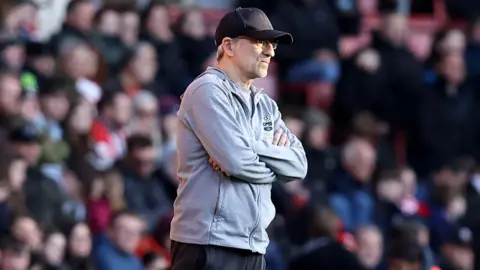 Ivan Juric stands watches on as his team slip to a 2-1 defeat at home to Wolves in the Premier League