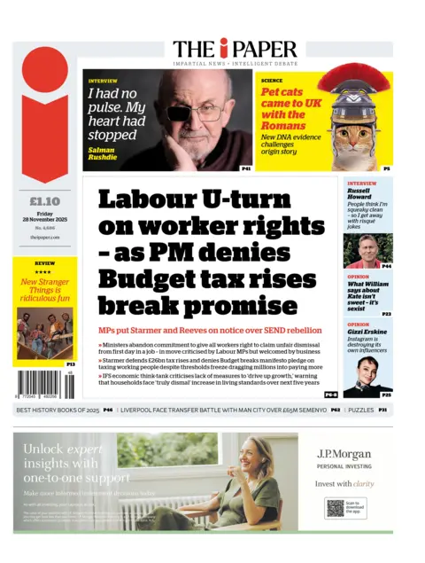 "Labor U-turns on workers' rights - as PM rejects budget tax hike promise," Read the headline on the front page of my paper.