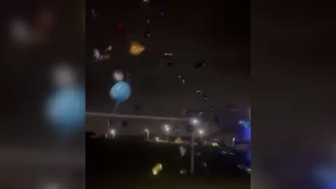 Balloons in the sky