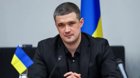 Ukraine's Defence Minister Mykhailo Fedorov attends a meeting of the Ukraine Defence Contact Group in February 2026.