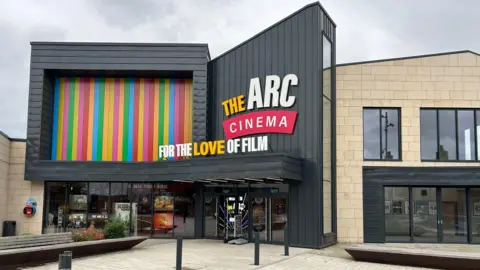 Wendy Goldie Entrance to The Arc Cinema in Daventry