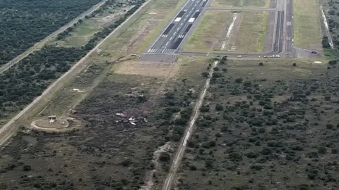 AFP/KEVIN ALCANTAR DRONES DURANGO Drone footage of the crash site in Durango 31 July 2018