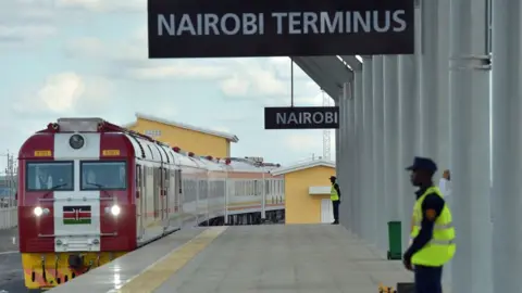 AFP The Nairobi railway station of Kenya's SGR service