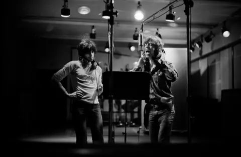 © Jim Marshall Photography LLC Keith Richards and Mick Jagger, Exile on Main Street, Sunset Sound, Los Angeles, 1972