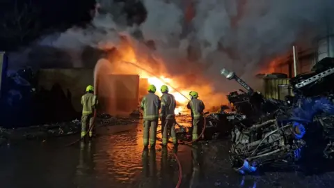 Andy Smith Fire crews using jets to put out fire