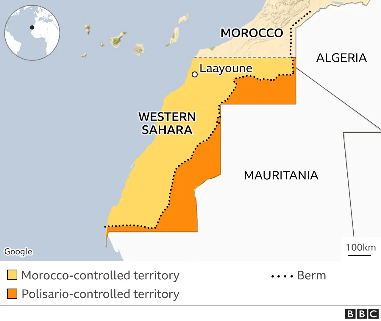 Western Sahara map