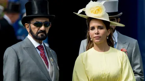 Getty Images Princess Haya and Sheikh Mohammed at Epsom Derby