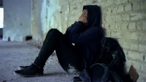 Getty Images Young homeless person