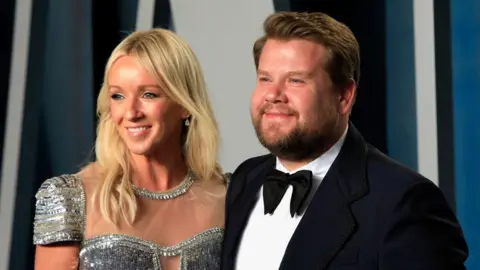 Getty Images Julia Carey and James Corden