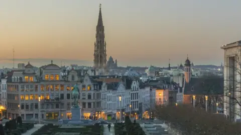 Getty Images Brussels seen from the Mont des Arts in the evening