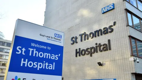 PA Media St Thomas' Hospital sign