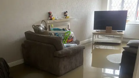 Claire Sneddon Clair Sneddons flooded living room 