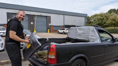 Derbyshire Police Police with converted vehicle