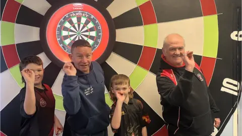 Karl Holden (Left to right) Jack Evans, Karl Holden, George Evans and Danny Rylance.