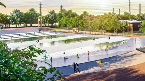 MCK Commercial Design artist impression of lake