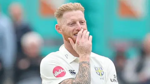 Ben Stokes playing for Durham against Lancashire in the County Championship