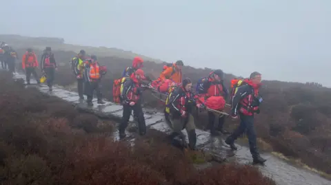 Kinder Mountain Rescue Team Mud rescue