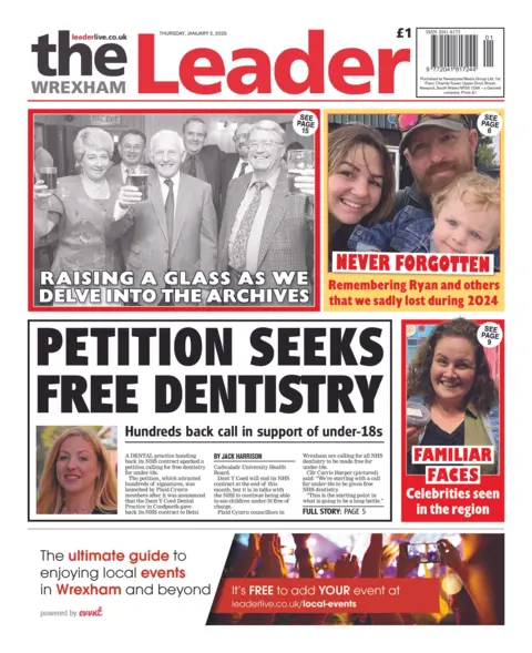 Wrexham Leader Wrexham Leader front page