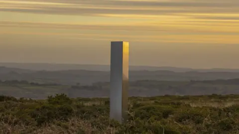 Andrew Sweeny Metal monolith on Dartmoor