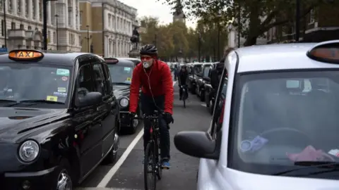 Getty Images Cyclist in central London