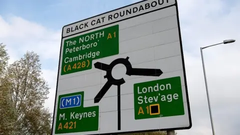 HIghways England Black Cat Roundabout