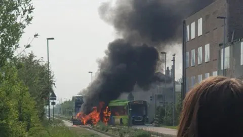 Tamsin Brown Fire on guided busway