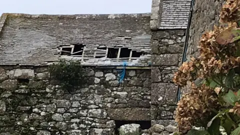 Botallack Manor roof damage