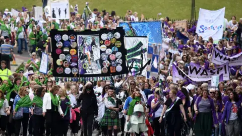 Getty Images The march in Edinburgh