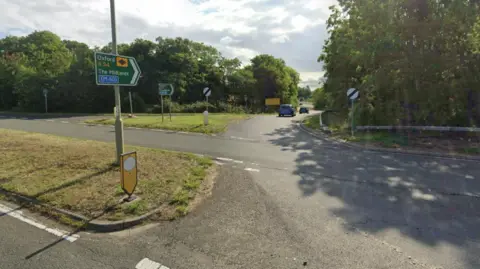 A general view of the Lodge Hill interchange onto the A34 near Abingdon.