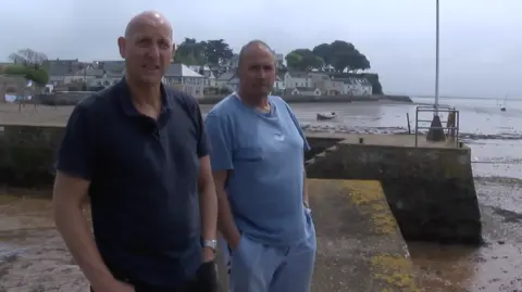 Trevor Harris and Dave Moxom in Lympstone