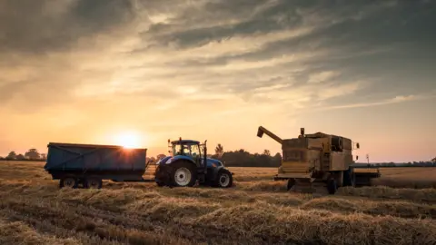 Getty Images tractor in a field