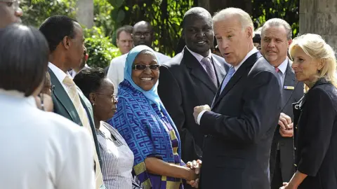 AFP Joe Biden talk to employees and survivors of former US embassy in Nairobi on a visit to Kenya in June 2010