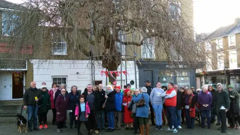 Friends of the Umbrella Tree Valentines Day rally