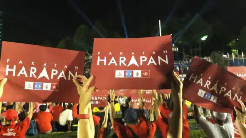 Getty Images Placards for Pakatan Harapan