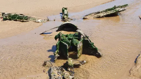 Debi Hartley  Wreckage on beach