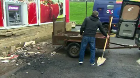 BBC Damage to ATM machine