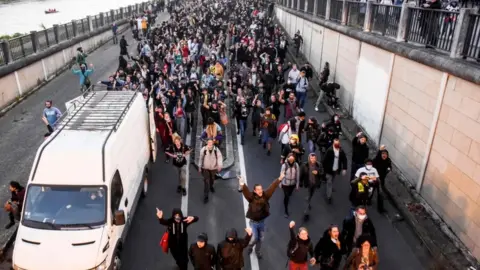 Getty Images Demonstrators in Nantes during the Music Day celebrations in 2020