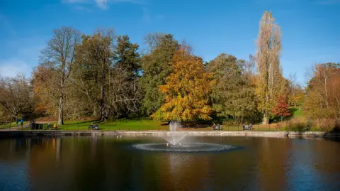Getty A fountain in a lake in Christchurch Park, Ipswich,