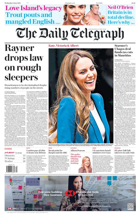  "Rayner drops law on rough sleepers".