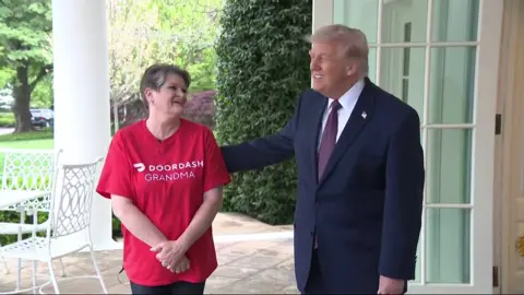 Sharon Simmons and President Trump