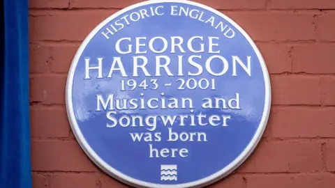 PA George Harrison plaque at Arnold Grove, Liveprool