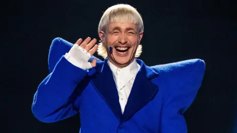 EPA Netherlands' Joost Klein performs the song Europapa during the second semi-final of the 2024 Eurovision song competition at the Malmö Arena in Malmö, Sweden on 9 May