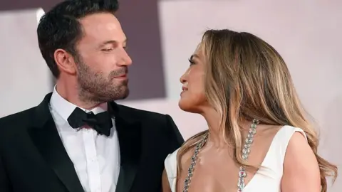 Ben Affleck and Jennifer Lopez at The Last Duel premiere