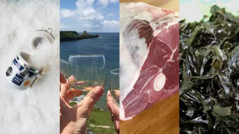 Halen Mon/Getty Images/BBC Sea salt, wine, lamb, laverbread