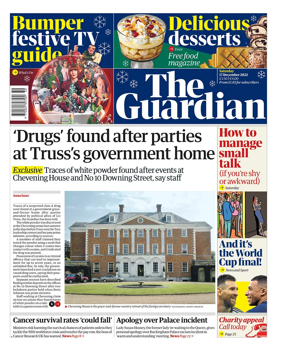 Guardian Front Page 16/12