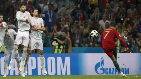 AFP/Getty ronaldo hits free kick