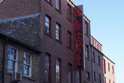 The Leadmill signage on brick building