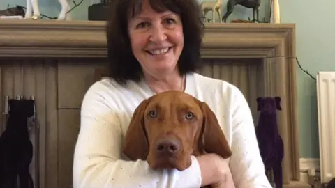 BBC Gwen Bailey with her Vizsla, Otto