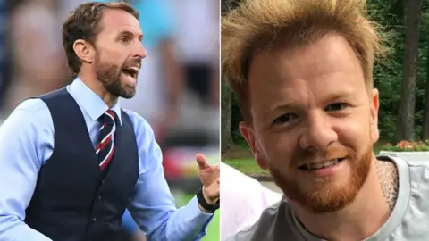 Getty/@STownleyhair Gareth Southgate/Simon Townley